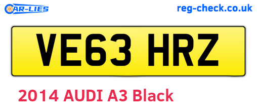 VE63HRZ are the vehicle registration plates.