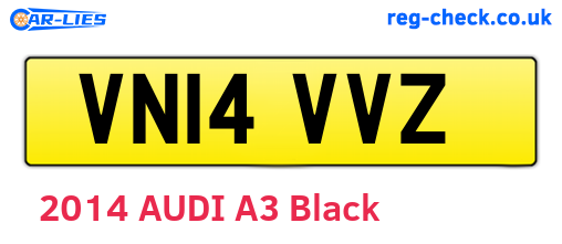 VN14VVZ are the vehicle registration plates.
