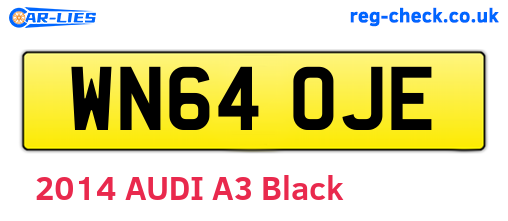 WN64OJE are the vehicle registration plates.