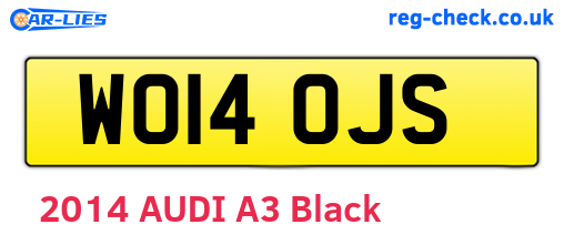 WO14OJS are the vehicle registration plates.