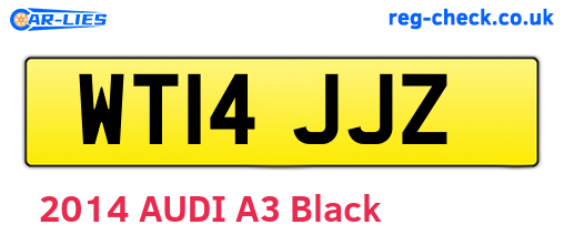 WT14JJZ are the vehicle registration plates.