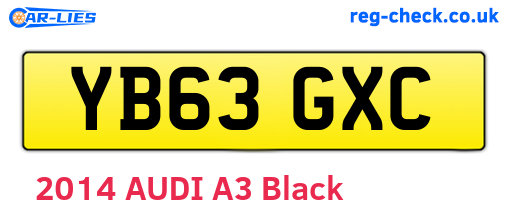 YB63GXC are the vehicle registration plates.