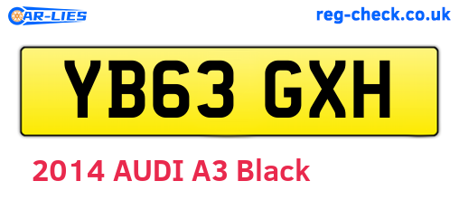 YB63GXH are the vehicle registration plates.