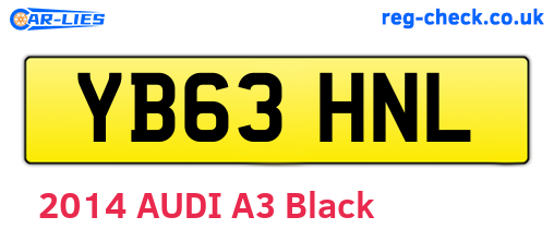 YB63HNL are the vehicle registration plates.