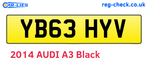 YB63HYV are the vehicle registration plates.