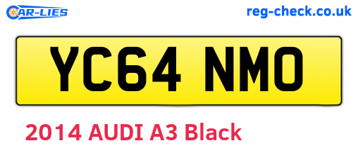 YC64NMO are the vehicle registration plates.
