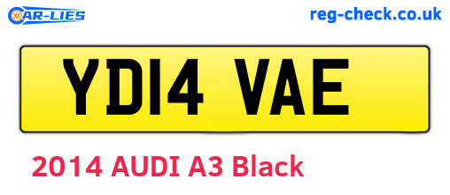 YD14VAE are the vehicle registration plates.