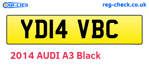 YD14VBC are the vehicle registration plates.