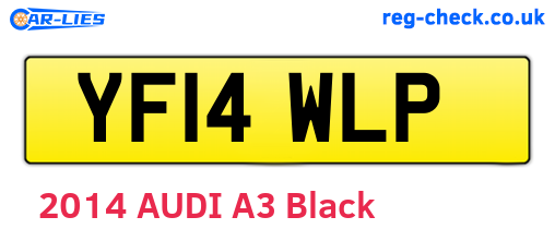 YF14WLP are the vehicle registration plates.
