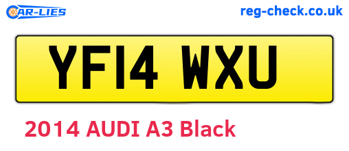 YF14WXU are the vehicle registration plates.