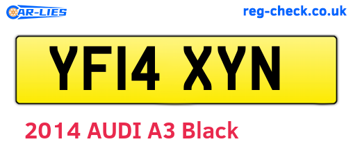 YF14XYN are the vehicle registration plates.