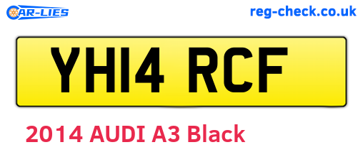 YH14RCF are the vehicle registration plates.