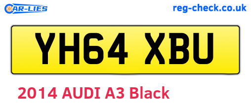 YH64XBU are the vehicle registration plates.