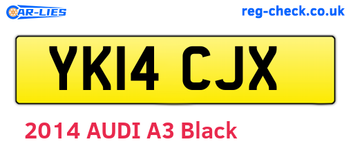 YK14CJX are the vehicle registration plates.