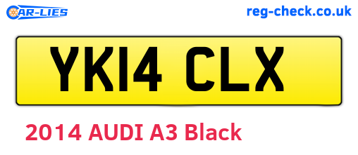 YK14CLX are the vehicle registration plates.