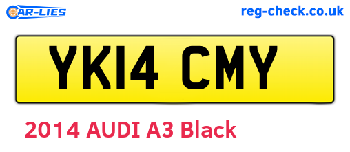 YK14CMY are the vehicle registration plates.