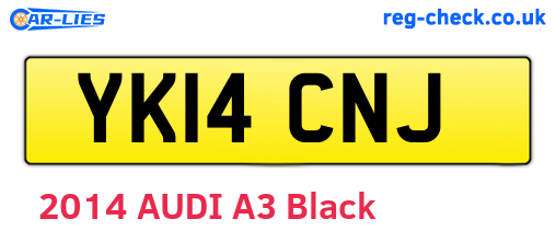 YK14CNJ are the vehicle registration plates.