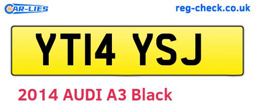 YT14YSJ are the vehicle registration plates.