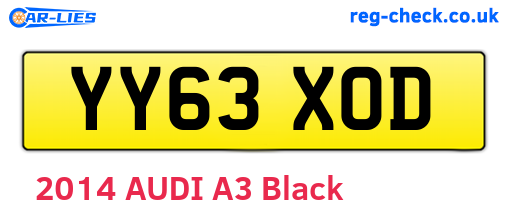 YY63XOD are the vehicle registration plates.