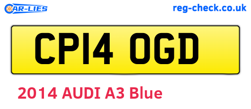 CP14OGD are the vehicle registration plates.