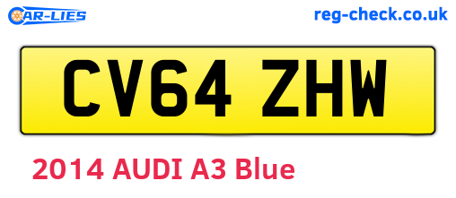 CV64ZHW are the vehicle registration plates.
