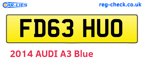 FD63HUO are the vehicle registration plates.