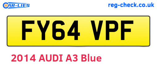 FY64VPF are the vehicle registration plates.
