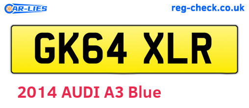 GK64XLR are the vehicle registration plates.