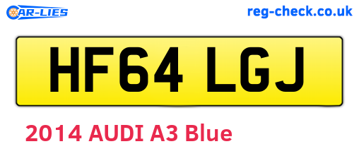 HF64LGJ are the vehicle registration plates.