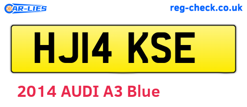 HJ14KSE are the vehicle registration plates.