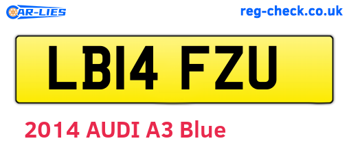 LB14FZU are the vehicle registration plates.