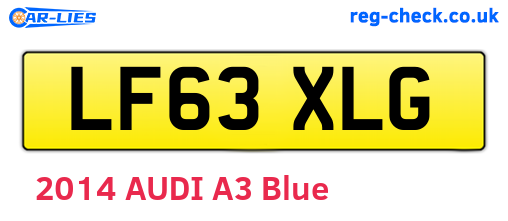 LF63XLG are the vehicle registration plates.