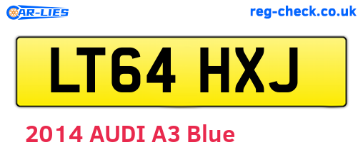 LT64HXJ are the vehicle registration plates.