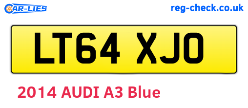 LT64XJO are the vehicle registration plates.