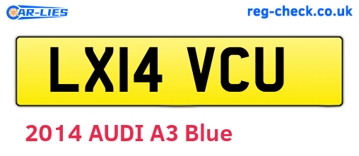 LX14VCU are the vehicle registration plates.