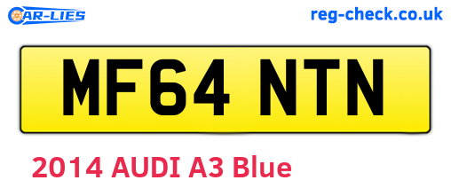 MF64NTN are the vehicle registration plates.