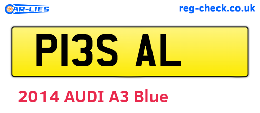 P13SAL are the vehicle registration plates.
