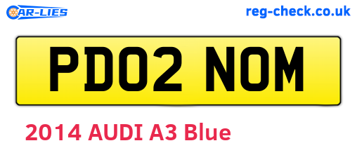 PD02NOM are the vehicle registration plates.