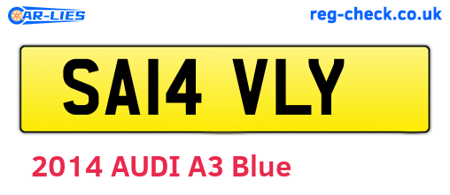 SA14VLY are the vehicle registration plates.