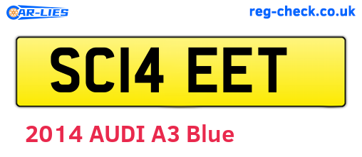 SC14EET are the vehicle registration plates.