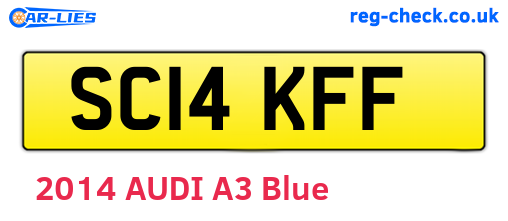 SC14KFF are the vehicle registration plates.