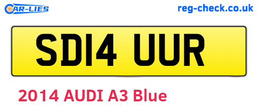 SD14UUR are the vehicle registration plates.