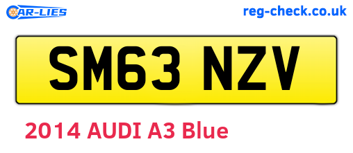 SM63NZV are the vehicle registration plates.