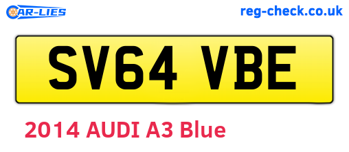 SV64VBE are the vehicle registration plates.