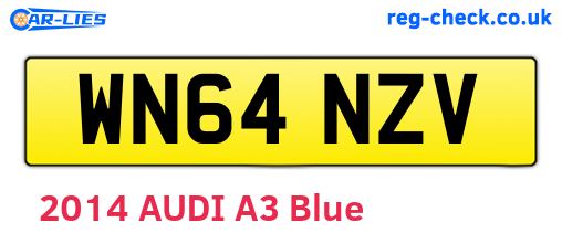 WN64NZV are the vehicle registration plates.