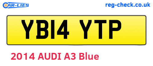 YB14YTP are the vehicle registration plates.