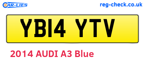 YB14YTV are the vehicle registration plates.