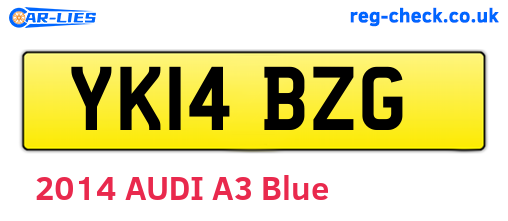 YK14BZG are the vehicle registration plates.