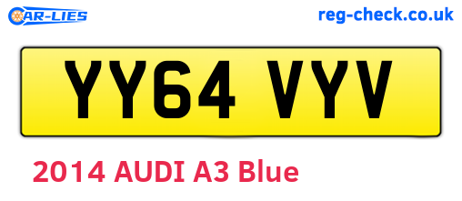 YY64VYV are the vehicle registration plates.