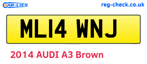 ML14WNJ are the vehicle registration plates.